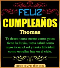 Frases de Cumpleaños Thomas